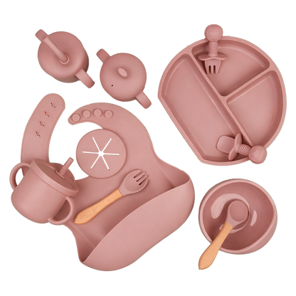 Silicone Suction Baby Feeding Plate Set