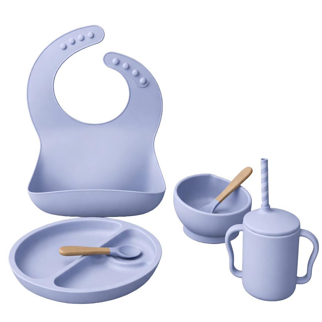 Silicone Suction Baby Feeding Plate Set