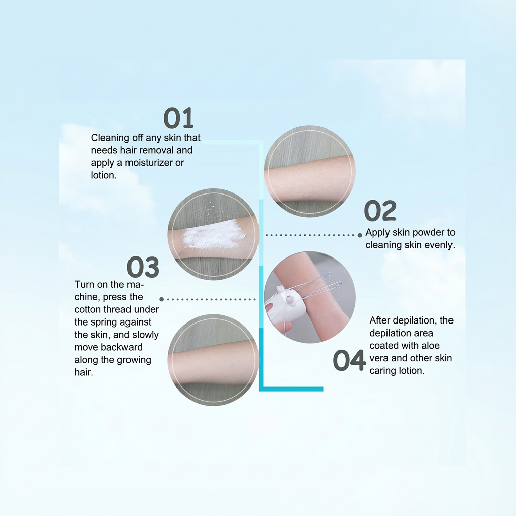 Butterfly Design Electric Threading Epilator – Facial Hair Remover Machine